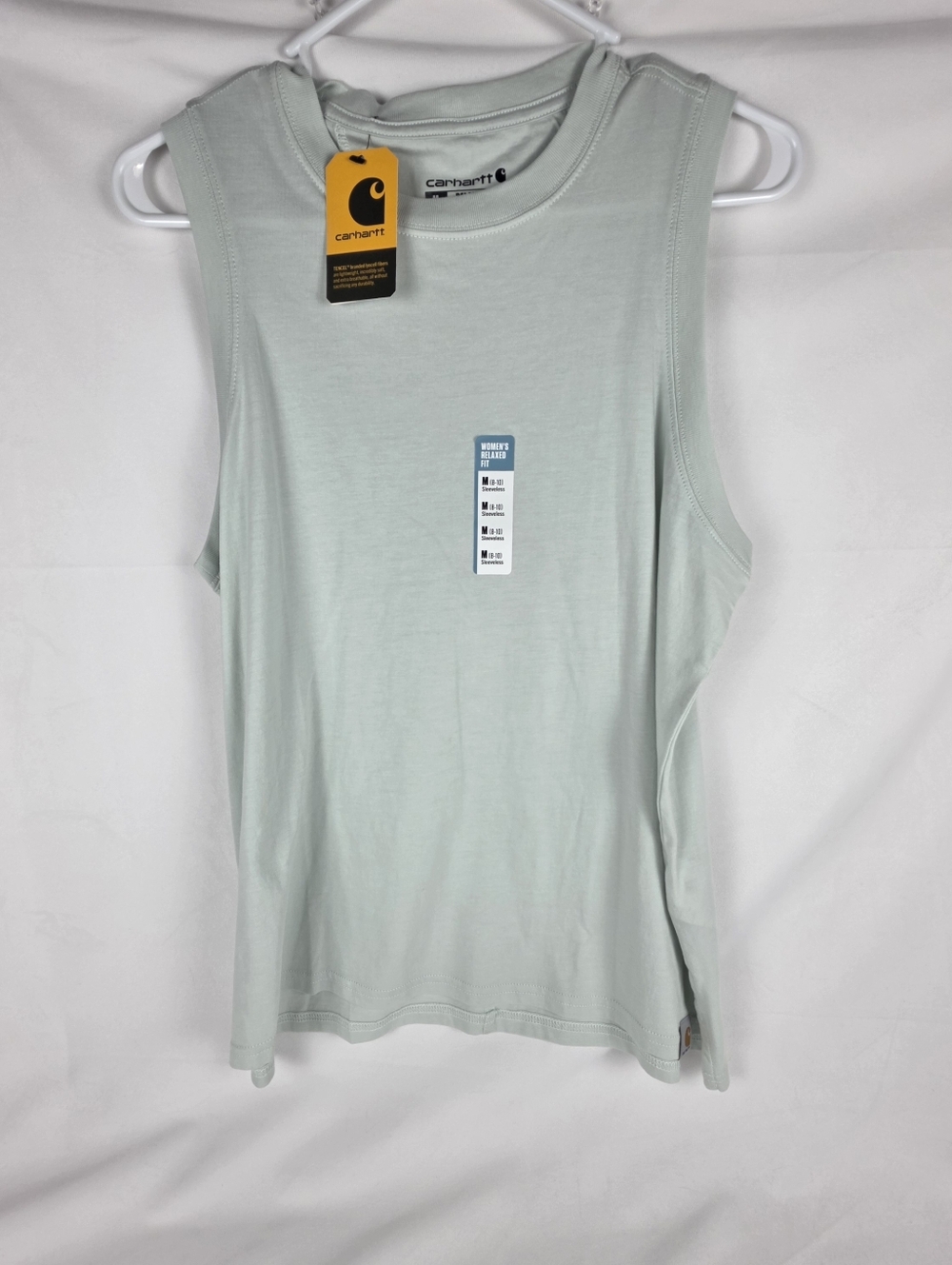 Carhartt Tencel‎ Women's Relaxed Fit Tank Top Size M Sleeveless Dew Drop